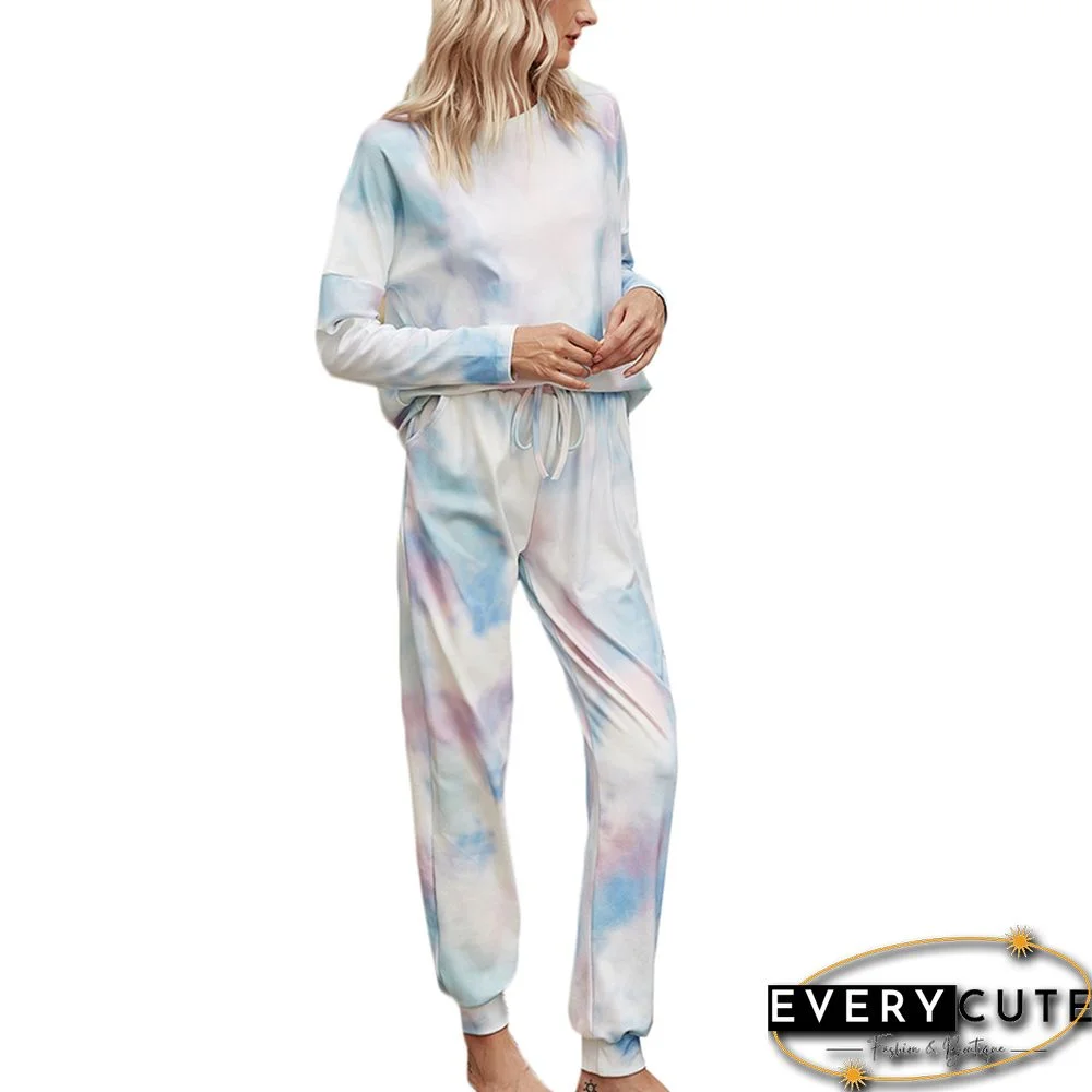 Light Purple Ombre Long Sleeve Sweatshirt Pant Set