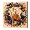 Kit de peinture de perles DIY pour Halloween avec perles de perles avec cadre 30x30cm