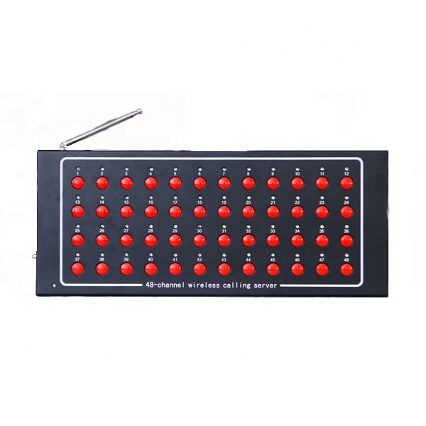 RF wireless learning code 48 channel wireless calling receiver ZJ-48 cook paging system 433mhz wireless alarm receiver