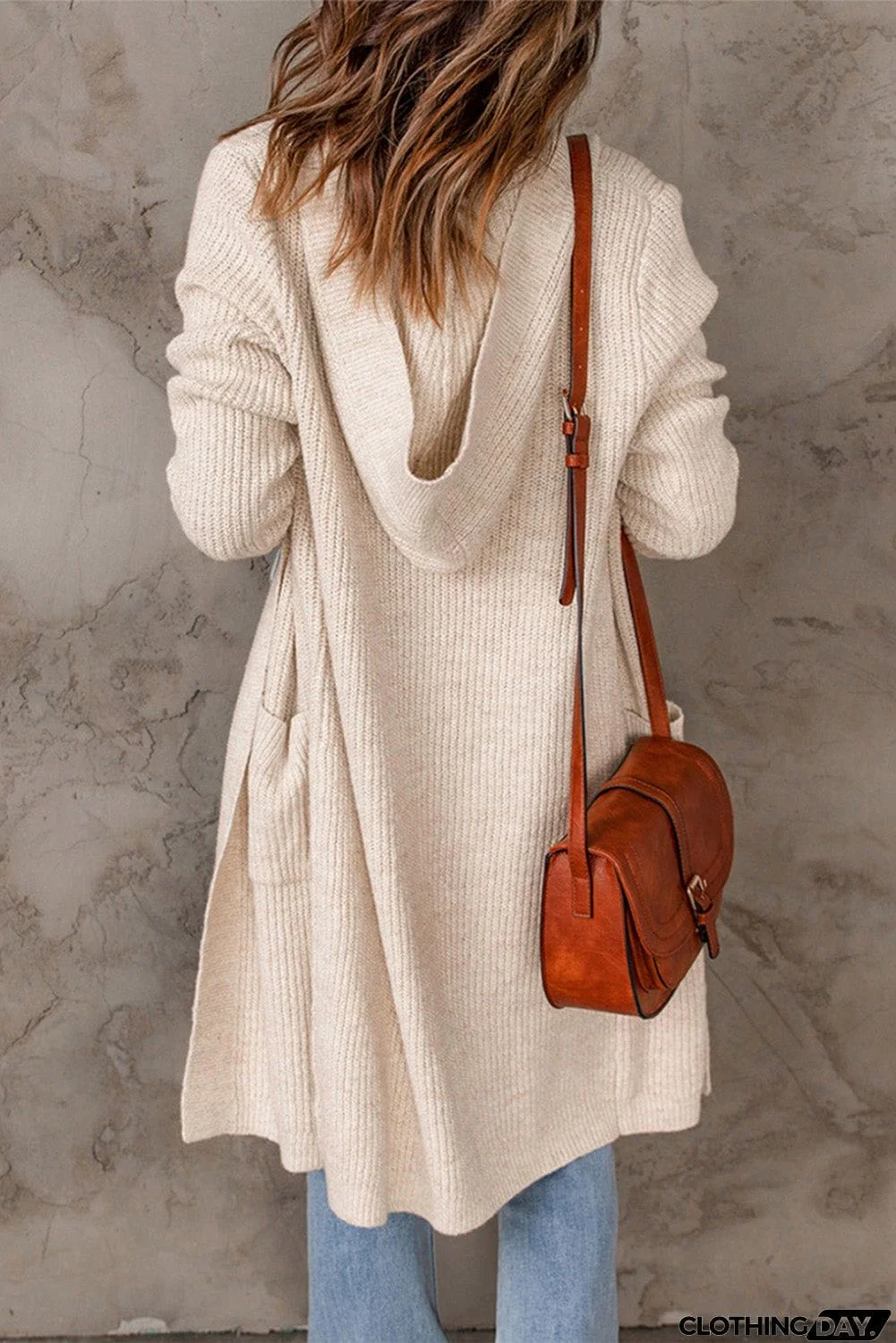 Open Front Hooded Cardigan