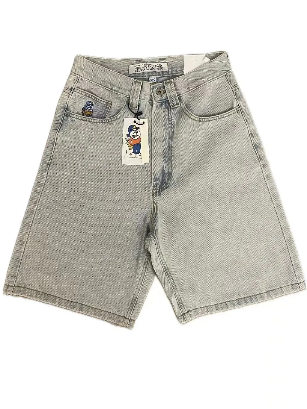 Brownm Pants Men's Loose Wide-Leg Retro Gradient Jeans Men's Tide Card High Street Straight Tube Overs