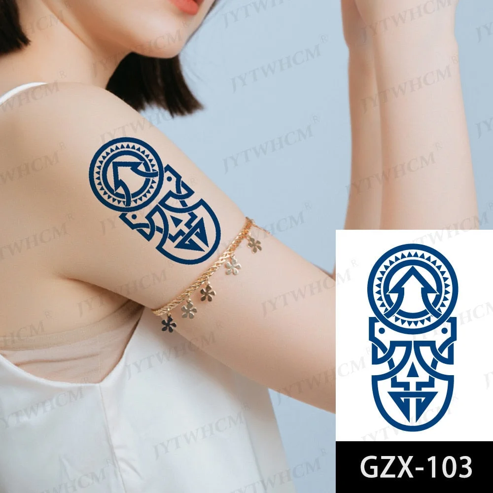 Juice 2 Weeks Lasting Tattoo Sticker Moon Forest Small Arrow Rose Waterproof Transfer Fake Tatoo Female Transfer Tatto Men Women