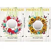 (US Local) DIY Sunflower Butterfly Hanging Mirror Diamond Art Kits Wall Door Decor