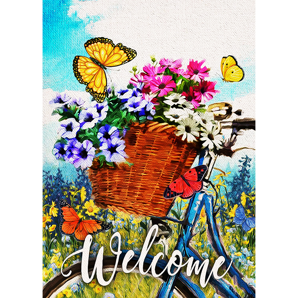 

Butterfly and Flower - Round Drill Diamond Painting - 30*40CM, 501 Original