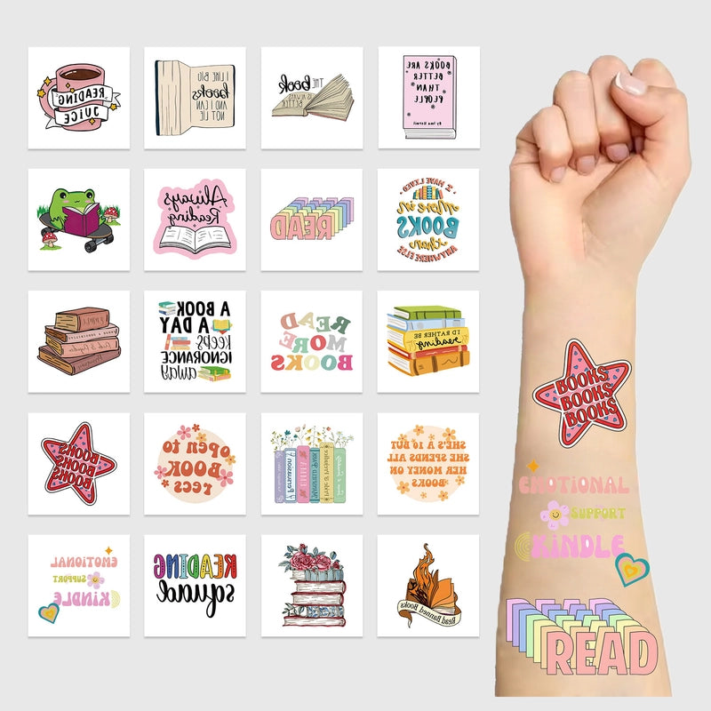 Book Letter Paper Tattoos & Body Art 1 Set