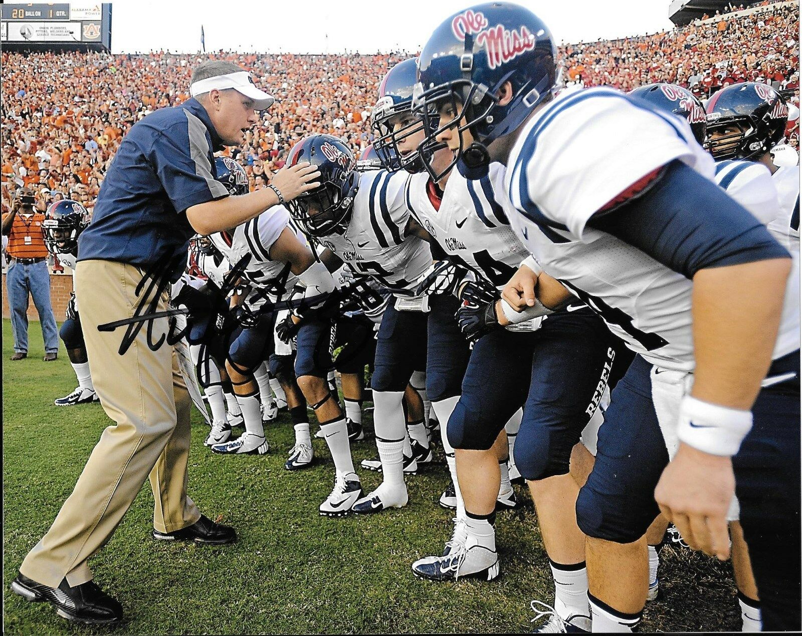 HUGH ZE HAND SIGNED OLE MISS MISSISSIPPI REBELS 8X10 Photo Poster painting W/COA