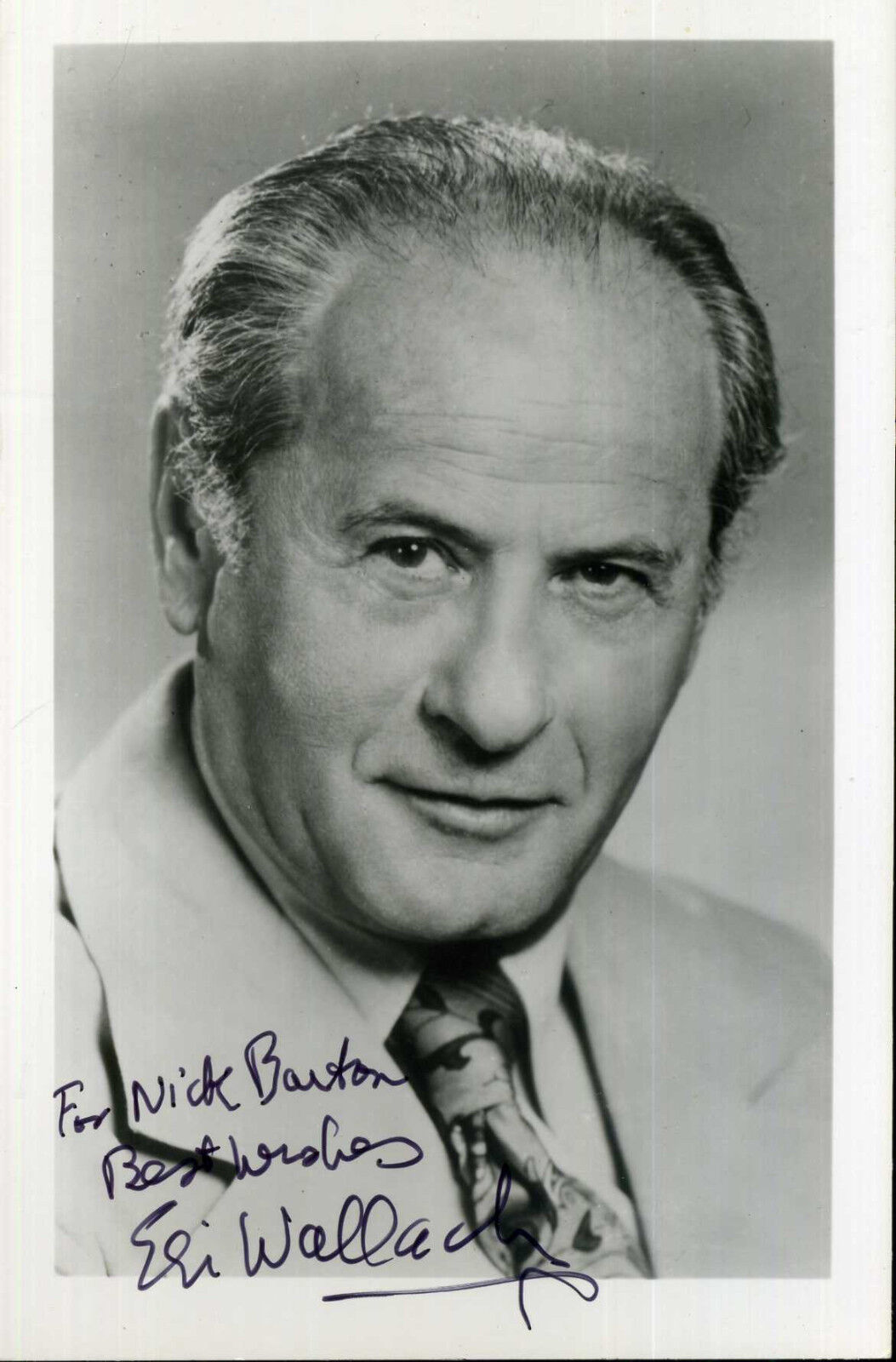 ELI WALLACH Signed Photo Poster paintinggraph - Film Actor - preprint