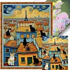 Van Gogh Cat-11CT Stamped Cross Stitch 40*55cm/15.75*21.65in tapestrymarket