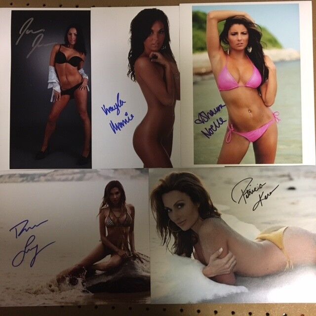 5 Signed Actress/Bikini Model Signed 8x10 Photo Poster paintings;Shauna Noelle,Pat Kara,Donna La