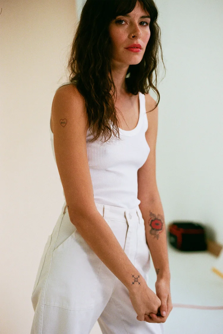 Maya Tank in Whitewash | Classic Cotton Rib Tank