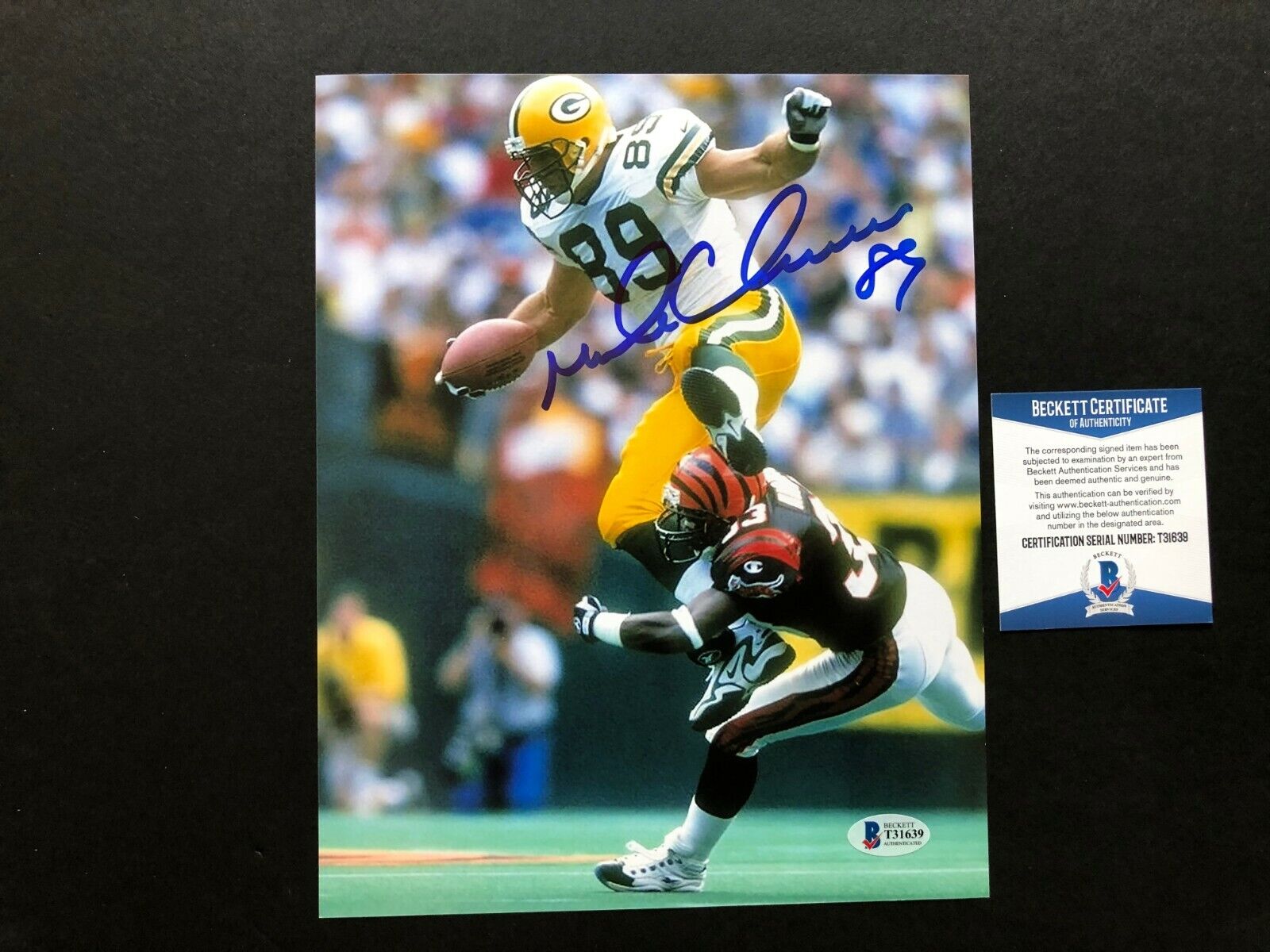 Mark Chmura Hot! signed autographed Packers Favre 8x10 Photo Poster painting Beckett BAS coa