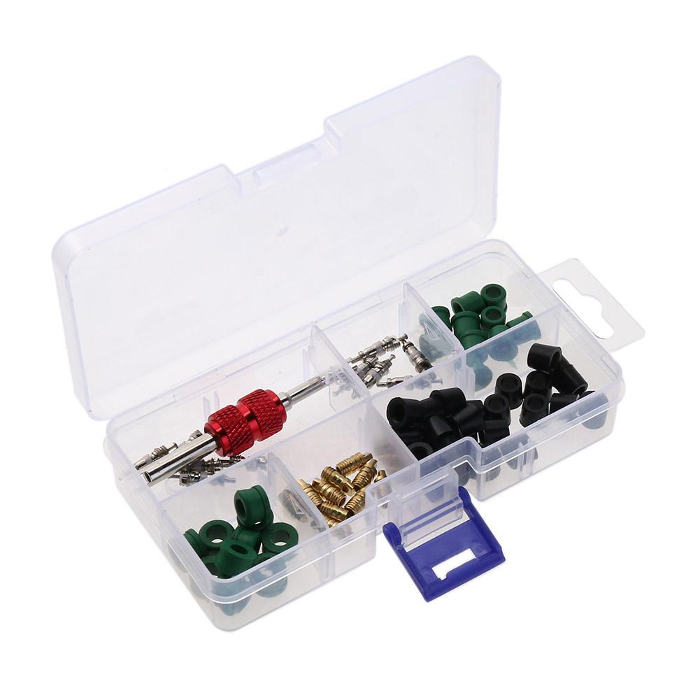 

71pcs/set A/C Rubber Gasket+ AC Valve Core+ Remover Tool Assortment Kit, 501 Original