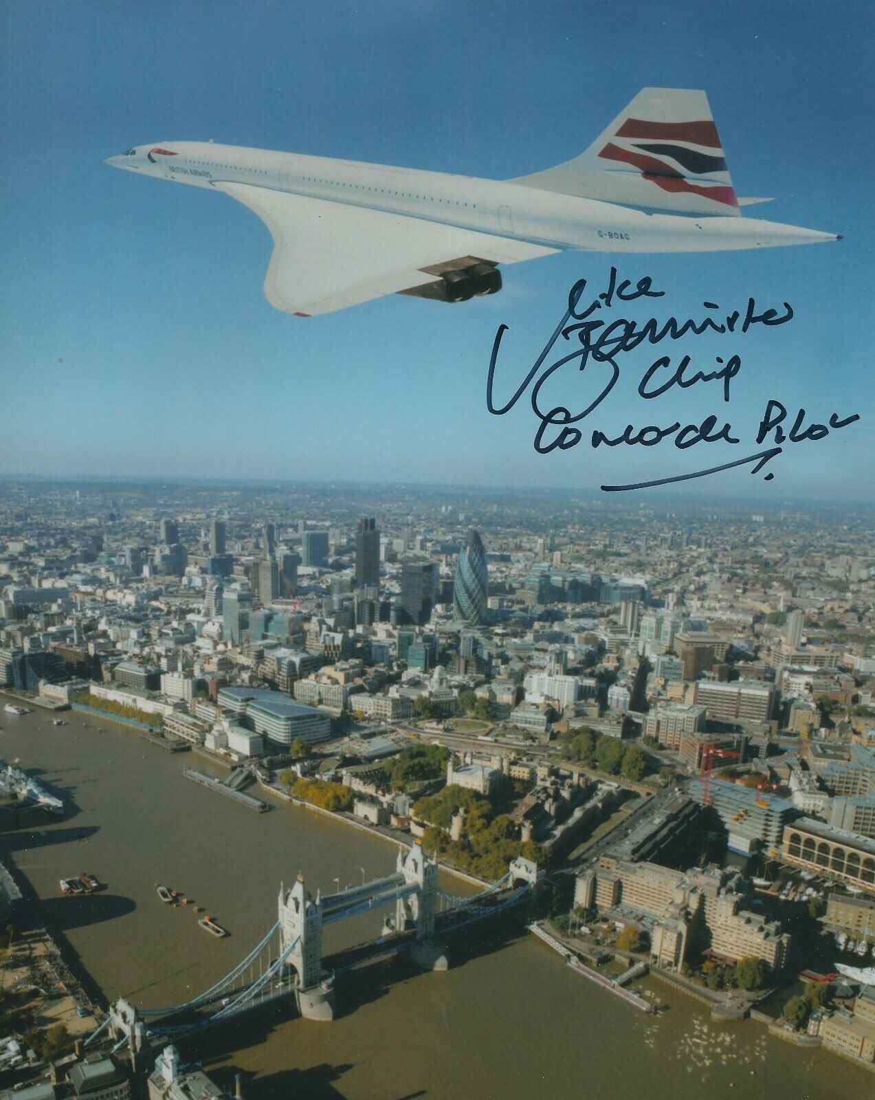 MIKE BANNISTER SIGNED 8x10 CONCORDE Photo Poster painting 1 - UACC & AFTAL RD AUTOGRAPH