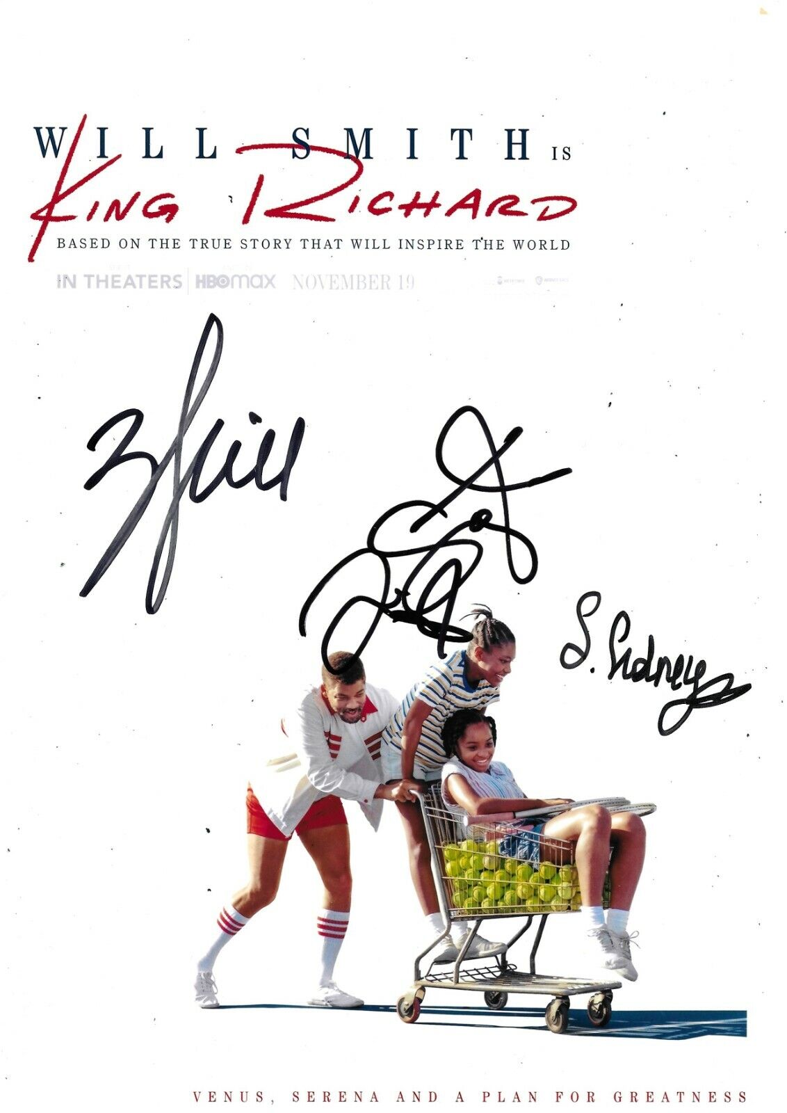 Will Smith/Saniyya Sidney/Demi Singleton Signed King Richard 12x8 Photo Poster painting AFTAL