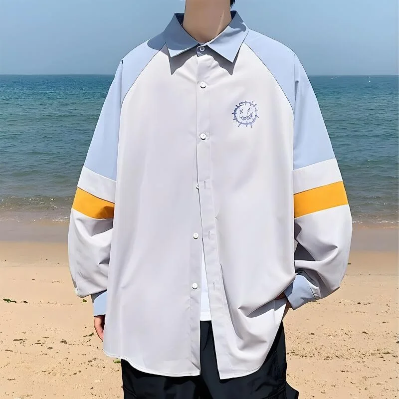 Brownm Boy Smiley Pastel Shirt