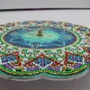 (US Local)DIY Full Drill Special Shape Diamond Painting Datura Clock it