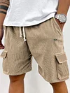 Men's Casual Lace-Up Pocket Shorts