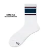 Rainbow striped sports cotton towel bottom thickened mid-length sweat-absorbent socks