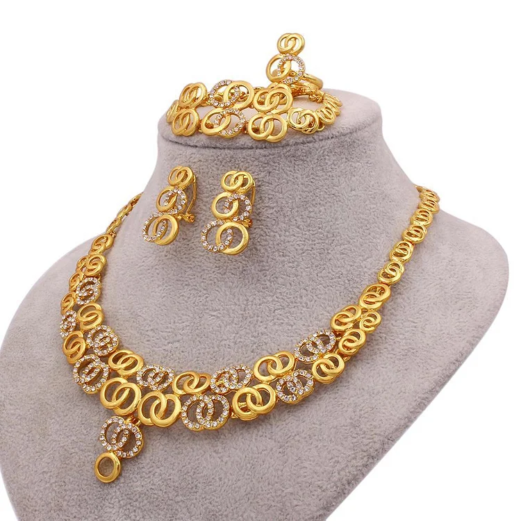 24K gold bride ornament set