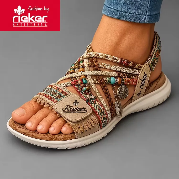 Rieker&reg; Udobni ženski ortopedski sandali z mehkim podplatom 2026