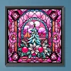 Diamond Painting -DIY Round Drill Stained Glass Pink Christmas
