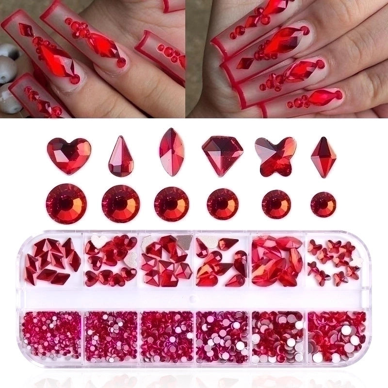 Fashion Candy Bottoming Drill Nail Decoration Accessories 1 Set