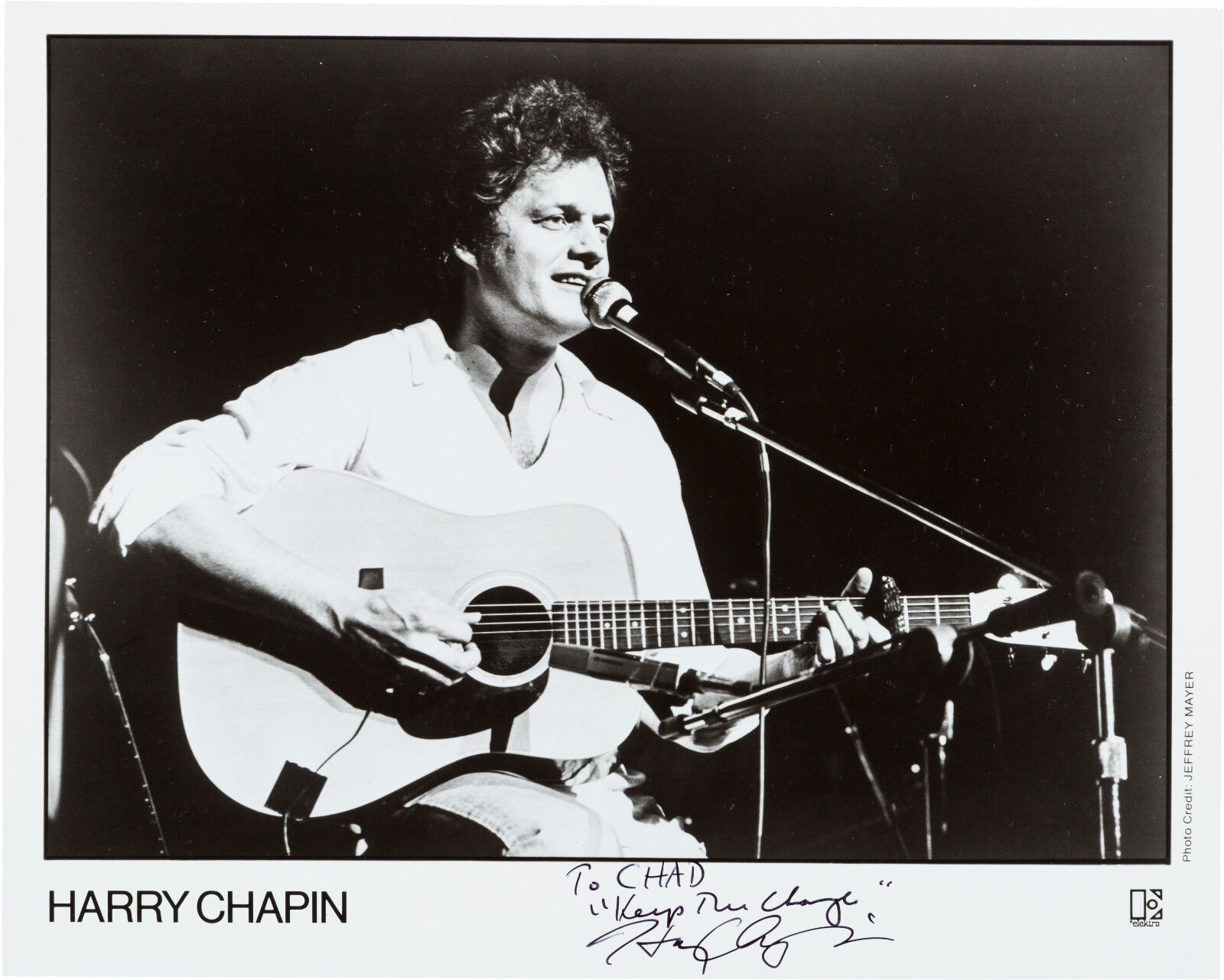 HARRY CHAPIN Signed Photo Poster paintinggraph - US Pop / Folk / Rock Singer - Preprint