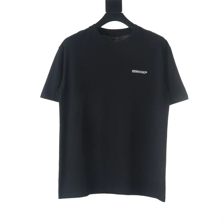 short-sleeved t-shirt summer letters embroidered short sleeve loose o-neck tops