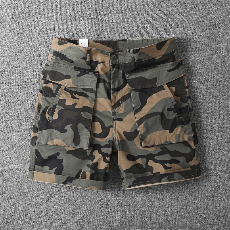 Men's Camouflage Multi-Pocket Cargo Shorts