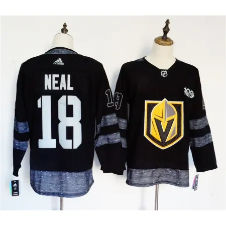 Men's  Vegas Golden Knights #18 James Neal Black 1917-2017 100th Anniversary Stitched NHL Jersey