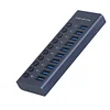 USB Hub, Aluminum 10-Port USB 3.0 Hub With 10 USB 3.0 Data Transfer Ports, USB Splitter With Individual Switch And 60W (12V/5A) Power Adapter