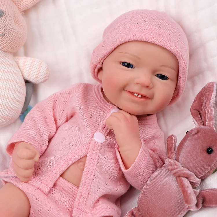 [Year Lowest Price]Babeside Leen 12" Realistic Silicone Smiling Baby Little Infant Girl Best Gift for Kids