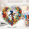 Diamond Painting Acrylic Heart Girl Diamond Painting Desktop Ornaments for Home