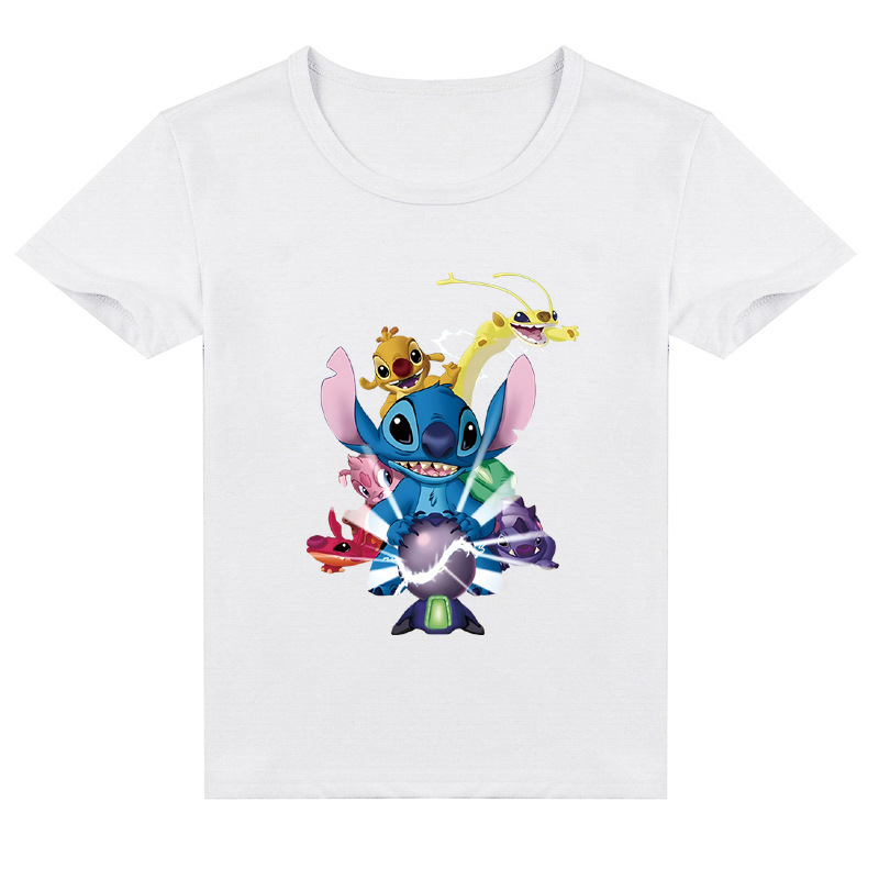 Mayoulove Stitch T-Shirt for Kids - Cute and Comfortable Clothes for Your Little One - Perfect for Fans of the Popular Animation Series - Boys and Girls Ages 3-12 - Ideal for Casual Wear and Playtime-Mayoulove