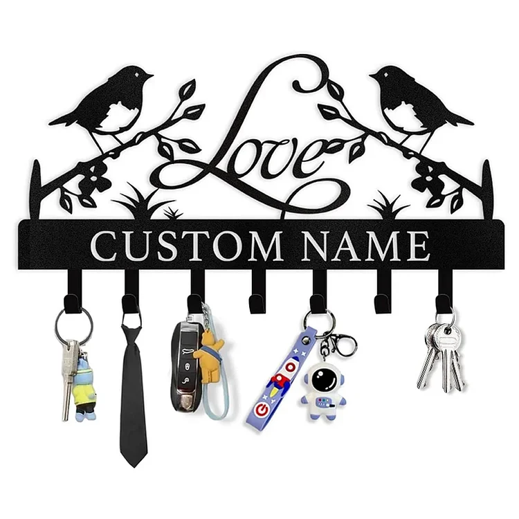 Personalized Key Holder Wall Mount, Wedding Housewarming Gift