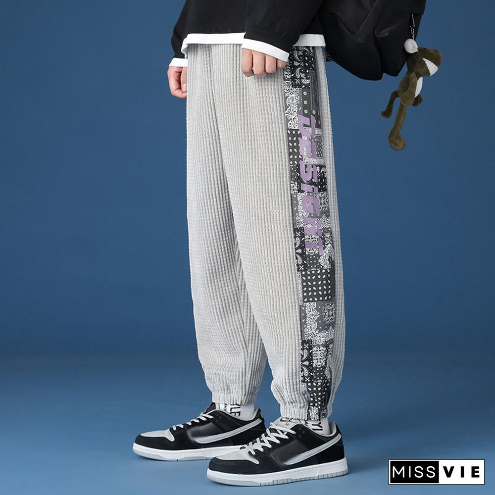 Men's Trendy Sports Pants Loose Hong Kong Style Sweatpants