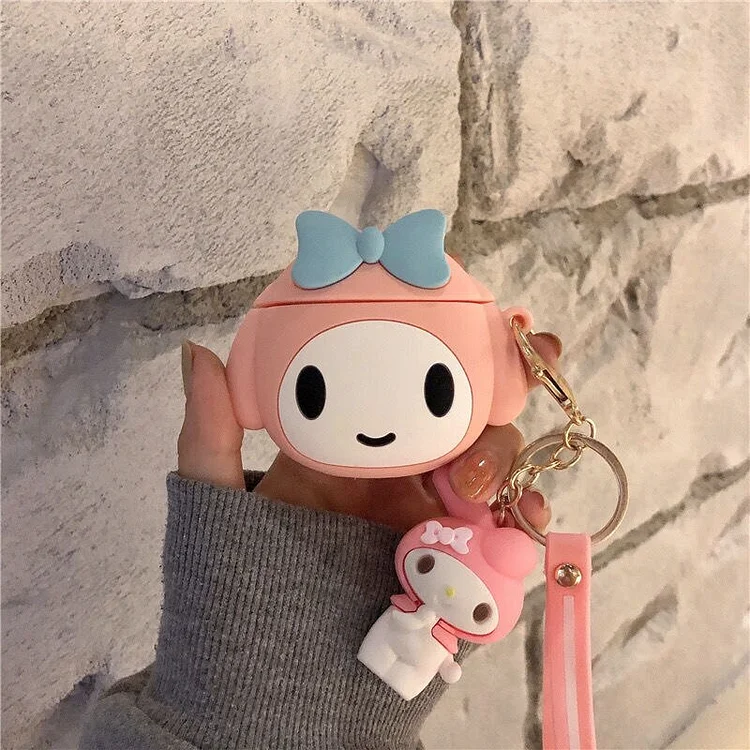 New Kawaii Sanrio Kuromi Bluetooth-compatible Earphone Set Silicone PC Hard case Earphone Case for AirPods 1 2 3 Pro Cover