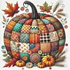 (US Only)Pumpkin Printed Cross Stitch Kit 40x40cm DIY 14CT Embroidery Craft Set Decor