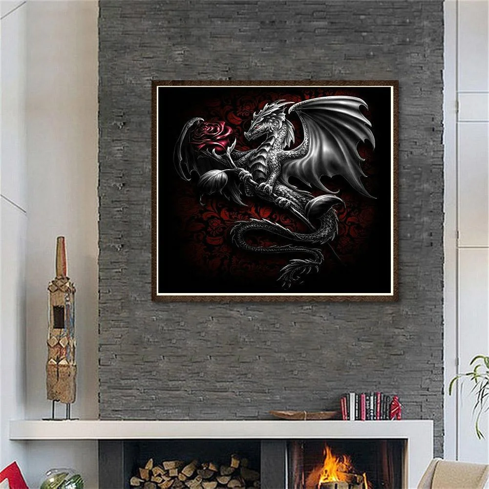 Diamond Painting - Full Round Drill - Flying Dragon(35*30cm)