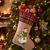 DIY Diamond Painting Christmas Stockings Hanging Ornaments Large Capacity Xmas Socks Pendant Wear Resist Candy Gift Storage Bags for Family Christmas Holiday Party Decoration (Snowman)