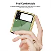 Luxury Deer Pattern Electroplating Tempered Glass Case For Samsung Z Flip 3 5G