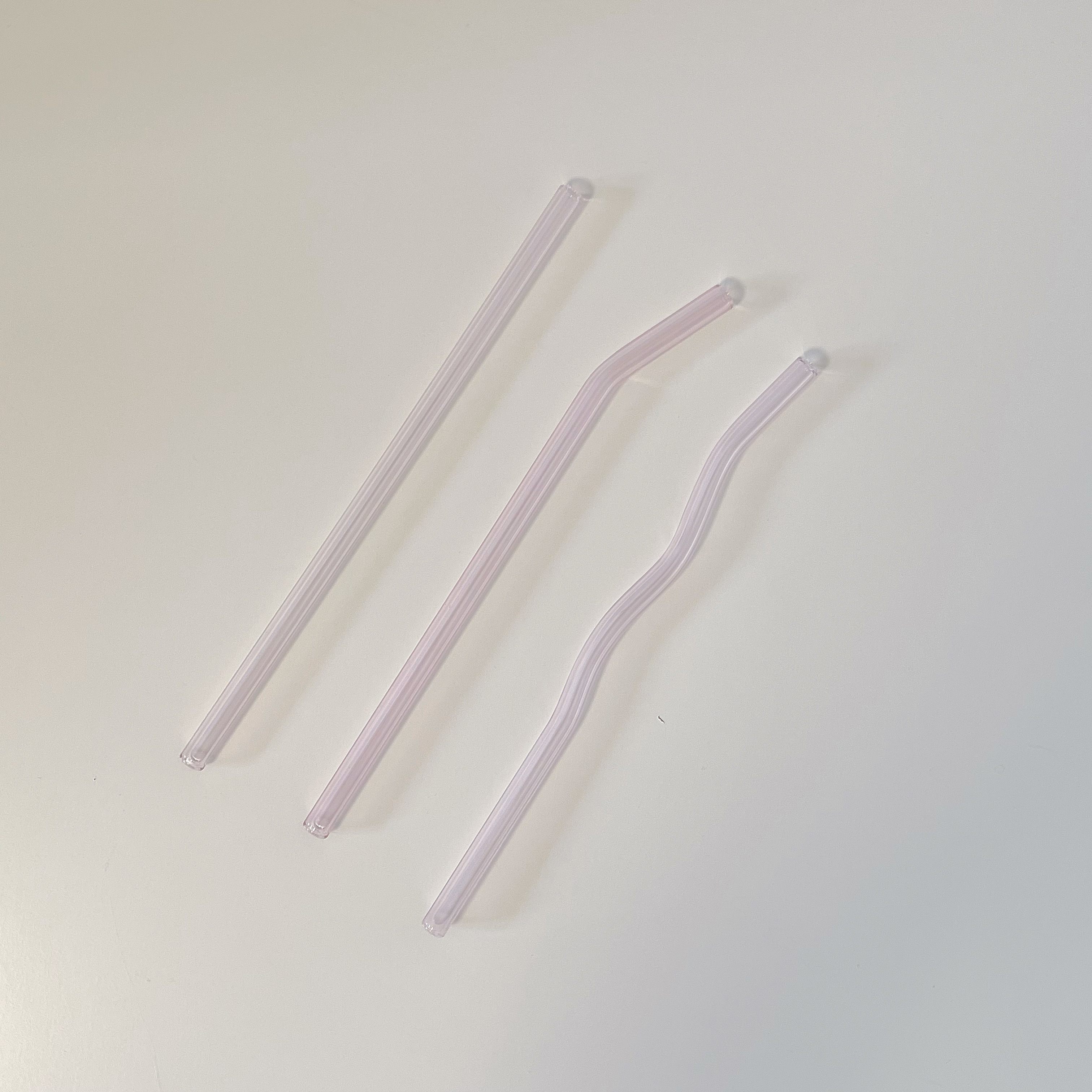 Maneifurui™  [3Pcs] Colorful Glass Straws 