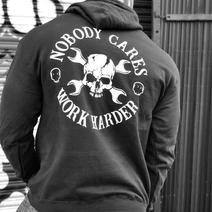 Spanner skull print hooded sweatshirt - Krazyskull