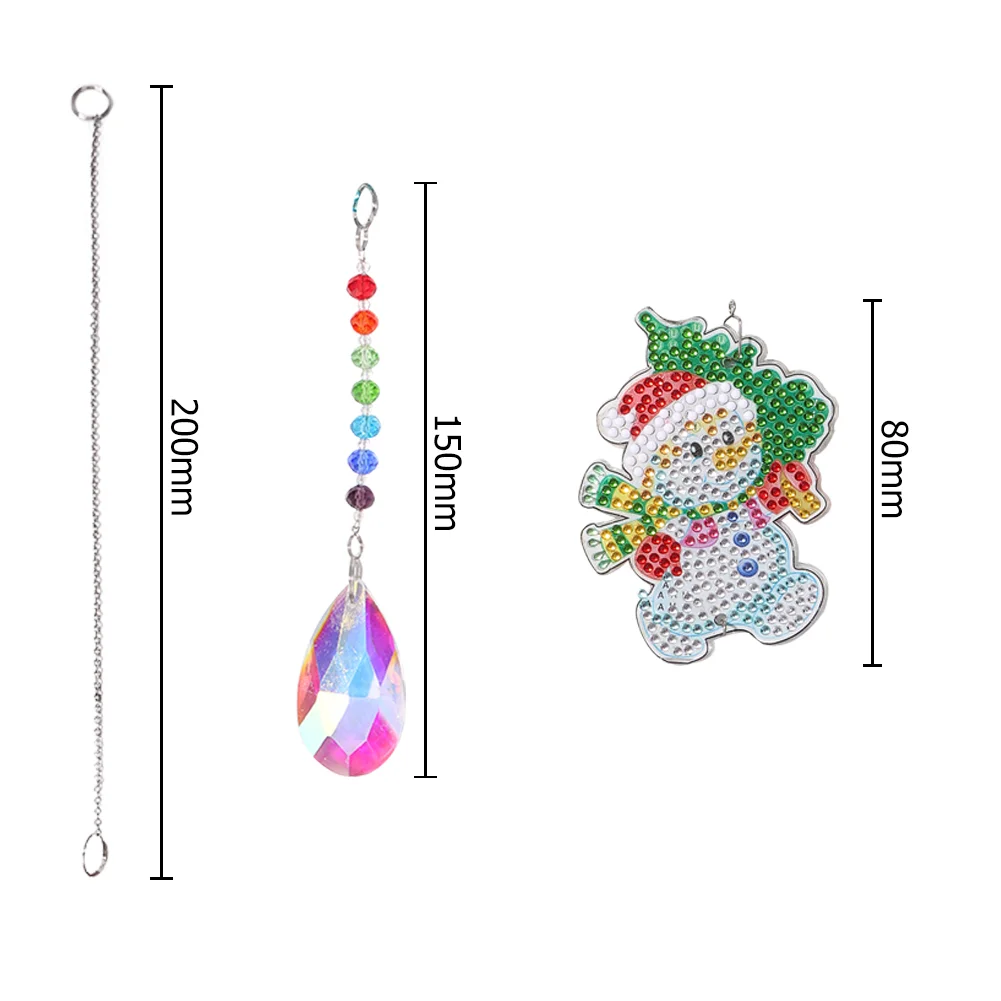 DIY Diamond Painting Sun Catcher - Snowman