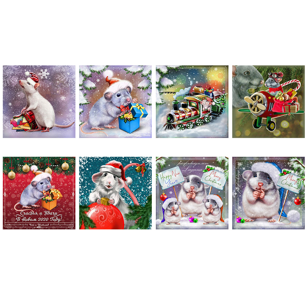 Little Mouse - Round Drill Diamond Painting - 30*30CM