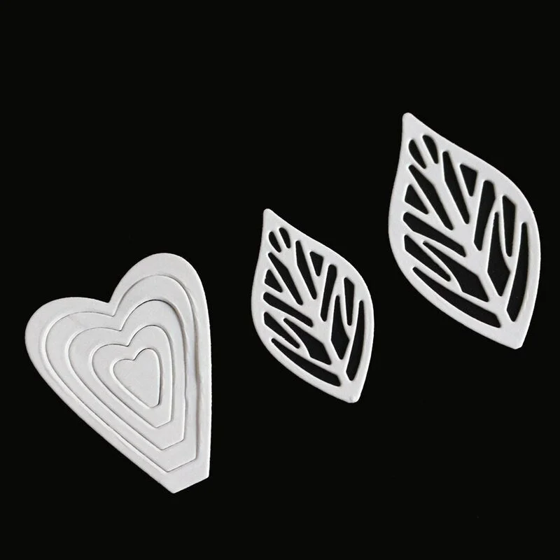 3D Flowers Leaves Stencil Metal Cutting Dies Scrapbooking Craft Dies Stamps and Dies Embossing