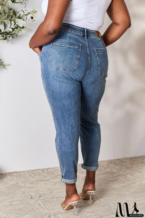 MidiSono - Judy Blue Full Size High Waist Drawstring Denim Jeans