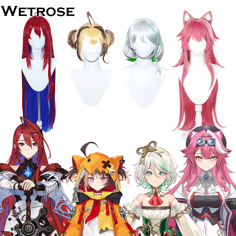 [Wetrose] In Stock Raora Panthera Gigi Murin Elizabeth Rose Bloodflame Cecilia Immergreen Hololive Justice Cosplay Wig