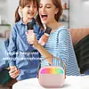 Mini Karaoke Machine Portable BT 5.3 Speaker with 2 Wireless Microphone(Blue)