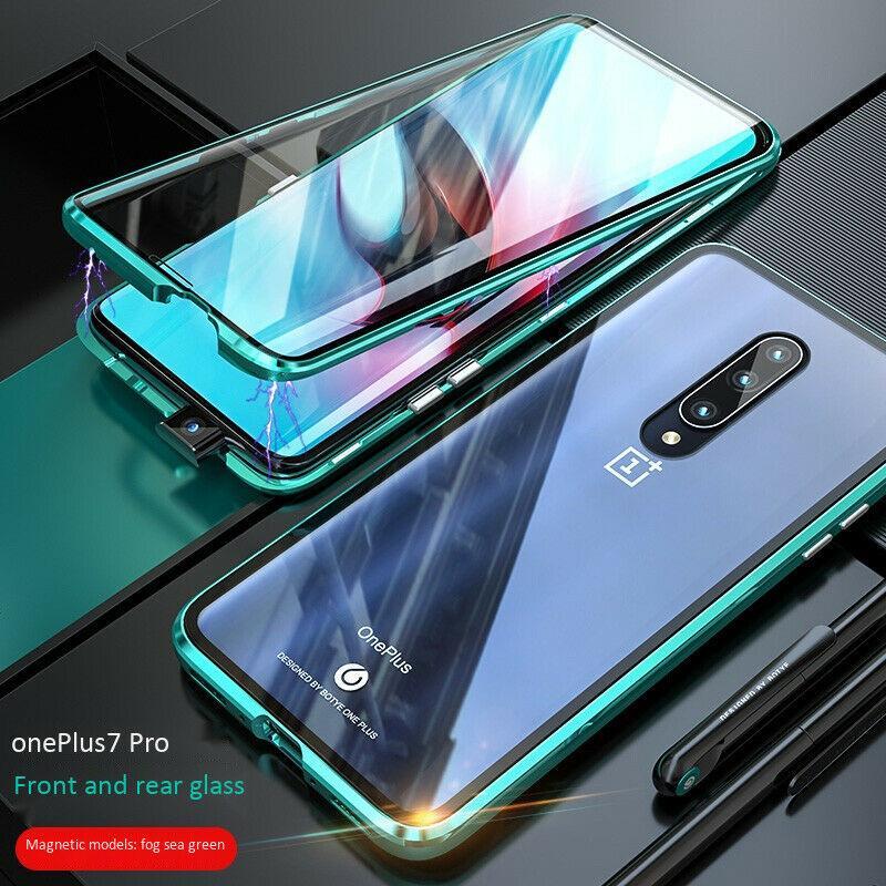 2021 Upgraded Two Side Tempered Glass Magnetic Adsorption Phone Case For Oneplus 8 8Pro 7 7T 7TPro 7Pro 6 6T 5T